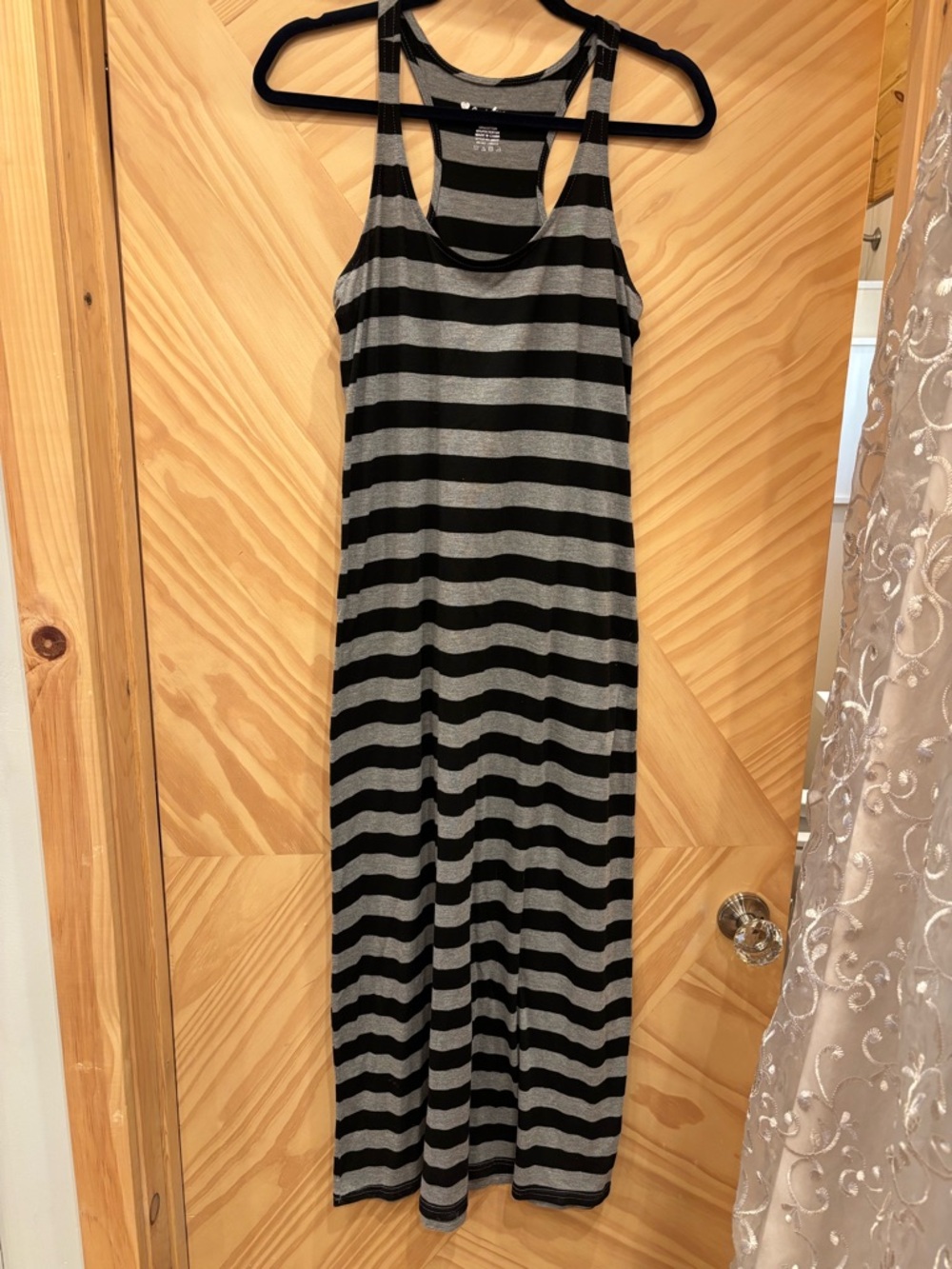 Just Love Black and Gray Logo long summer dress